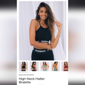 Bamboo Underwear High Neck Halter Bralette